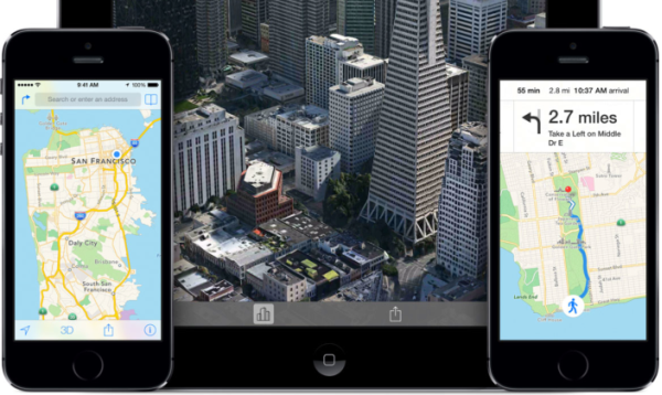 карты Apple в iOS 8